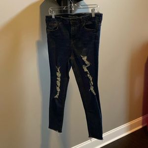 Wild Fable high rise skinny distressed jeans size 14